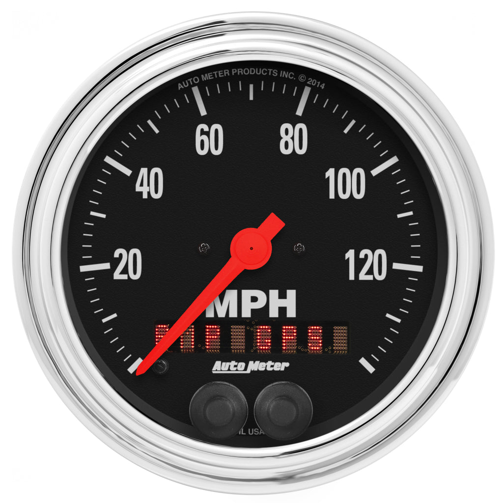 AutoMeter 2480 GAUGE, SPEEDOMETER, 3 3/8", 140MPH, GPS, TRADITIONAL CHROME