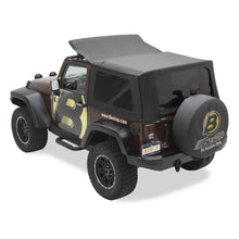 Load image into Gallery viewer, ~(25-Lbs.-31X14x12)~-Sailcloth-Replace-A-Top-Black-Diamond-Jeep-10-17-Wrangler-2-Door;-Cable-Top-Design;-No-Door-Skins-Included;-Tinted-Side-And-Rear-Windows-(Large-Oem-Style-Rear-Curtain)