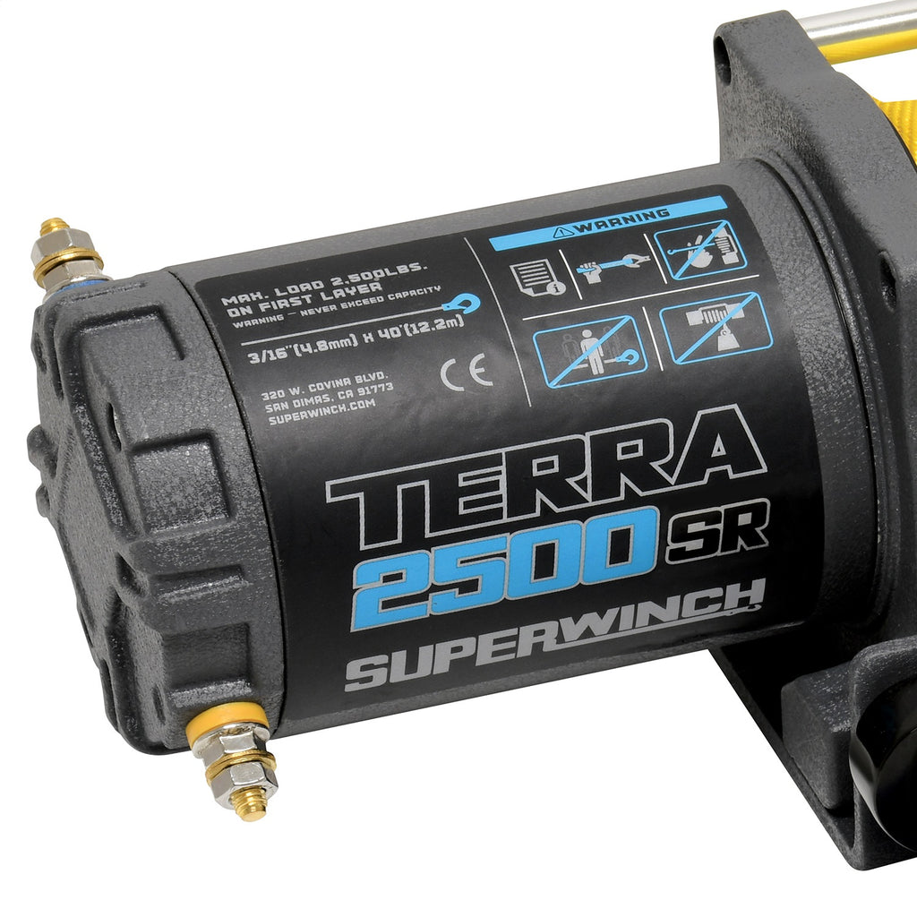 2500-Lbs-12V-Dc-316In-X-40Ft-Synthetic-Rope-Terra-2500Sr-Winch---Gray-Wrinkle