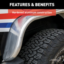 Load image into Gallery viewer, ARIES 2500202 Jeep Wrangler JK Raw Aluminum Rear Fender Flares for Select Jeep Wrangler