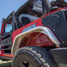 Load image into Gallery viewer, ARIES 2500202 Jeep Wrangler JK Raw Aluminum Rear Fender Flares for Select Jeep Wrangler