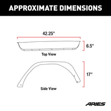 Load image into Gallery viewer, ARIES 2500203 Jeep Wrangler JL Black Aluminum Rear Fender Flares for Select Jeep Wrangler