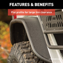 Load image into Gallery viewer, ARIES 2500203 Jeep Wrangler JL Black Aluminum Rear Fender Flares for Select Jeep Wrangler