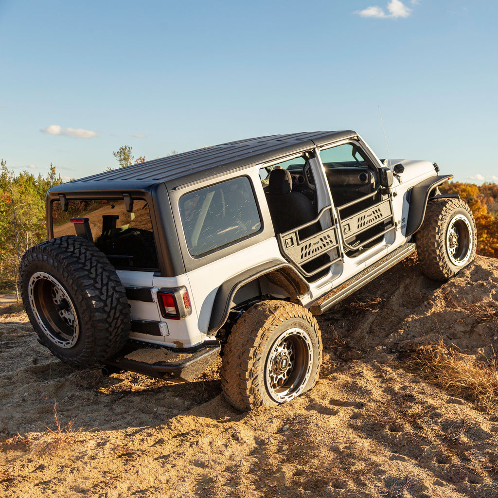 ARIES 2500203 Jeep Wrangler JL Black Aluminum Rear Fender Flares for Select Jeep Wrangler