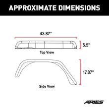Load image into Gallery viewer, ARIES 2500211 Smooth Carbide Black Aluminum Rear Jeep Wrangler JK Fender Flares for Off-Road-Style Wheels for Select Jeep Wrangler