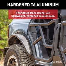 Load image into Gallery viewer, ARIES 2500303 Ford Bronco Smooth Black Aluminum Tubular-Style Rear Wheel Fender Flares for 4-Door for Select Ford Bronco