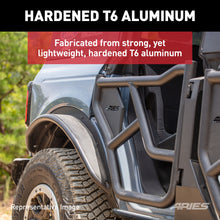 Load image into Gallery viewer, ARIES 2500304 Ford Bronco Smooth Carbide Black Aluminum Tubular-Style Rear Wheel Fender Flares for 2-Door for Select Ford Bronco