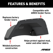 Load image into Gallery viewer, ARIES 2500350 Jeep Wrangler JK Aluminum Rear Inner Fender Liners for Select Jeep Wrangler