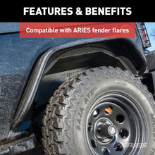 Load image into Gallery viewer, ARIES 2500350 Jeep Wrangler JK Aluminum Rear Inner Fender Liners for Select Jeep Wrangler