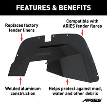 Load image into Gallery viewer, ARIES 2500450 Jeep Wrangler JK Aluminum Front and Rear Inner Fender Liners for Select Jeep Wrangler