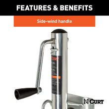 Load image into Gallery viewer, CURT 25004 Marine Trailer Jack with 6" Wheel (1,000 lbs, 10" Travel)