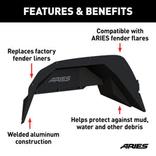 Load image into Gallery viewer, ARIES 2500555 Jeep Gladiator JT Aluminum Rear Inner Fender Liners for Select Jeep Gladiator