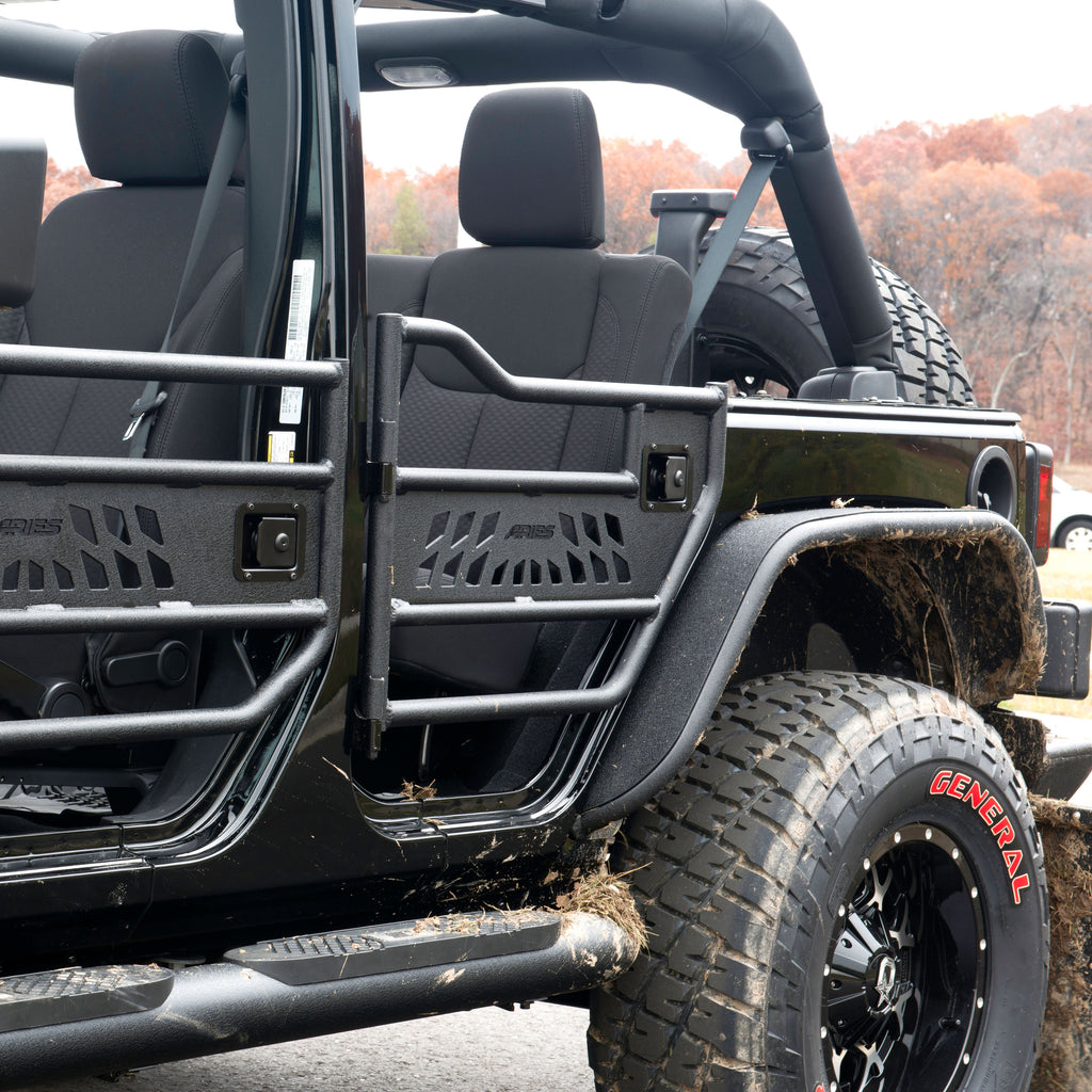 ARIES 25009 Jeep Wrangler JK Aluminum Rear Tube Doors for Select Jeep Wrangler
