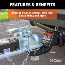 Load image into Gallery viewer, CURT 25012 1/4" Safety Pin with 12" Chain (2-3/4" Pin Length)