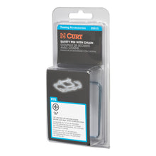 Load image into Gallery viewer, CURT 25013 1/4" Safety Pin with 12" Chain (2-3/4" Pin Length, Packaged)