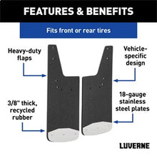 Load image into Gallery viewer, Luverne 250230 LUVERNE 250230 Front or Rear 12-Inch x 20-Inch Textured Rubber Mud Guards; Selec for Select Dodge Ram 1500, Dodge Ram 2500, Dodge Ram