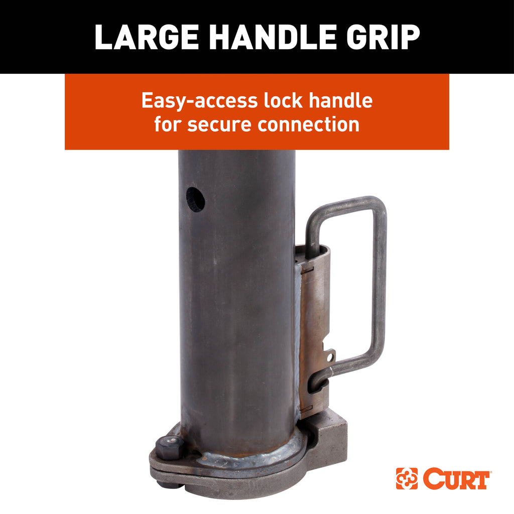 CURT 25030 2-5/16" Adjustable Gooseneck Coupler, 30K, Round Tube