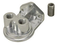 Load image into Gallery viewer, Derale 25044 Single Ports Up 1/4" NPT Remote Filter Mount with 3/4"-16 Filter Threads