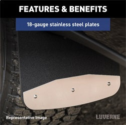 Luverne 250744 LUVERNE 250744 Rear Dually 20-Inch x 23-Inch Textured Rubber Mud Guards; Select for Select Chevrolet Silverado HD, GMC Sierra HD