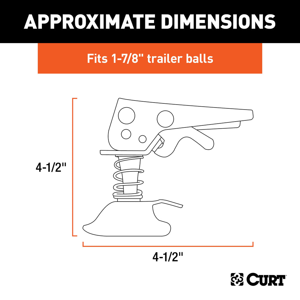 CURT 25094 Replacement 1-7/8" Posi-Lock Coupler Latch for Straight-Tongue Couplers