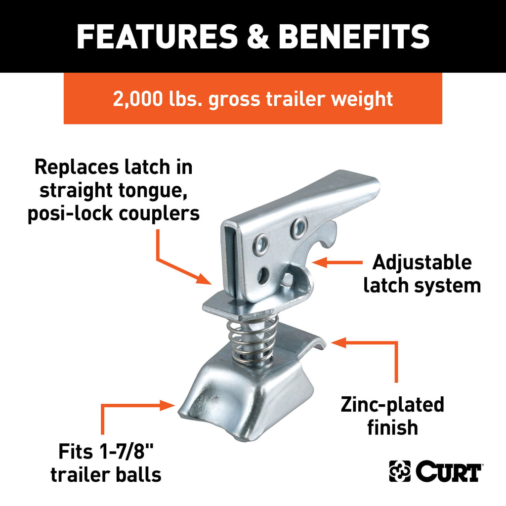 CURT 25094 Replacement 1-7/8" Posi-Lock Coupler Latch for Straight-Tongue Couplers