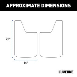 Luverne 251014 LUVERNE 251014 Universal Front or Rear 14-Inch x 23-Inch Textured Rubber Mud Gua