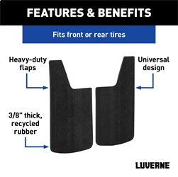 Luverne 251014 LUVERNE 251014 Universal Front or Rear 14-Inch x 23-Inch Textured Rubber Mud Gua