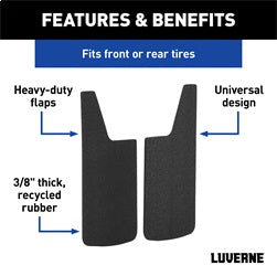 Luverne 251023 LUVERNE 251023 Universal Front or Rear 12-Inch x 23-Inch Textured Rubber Mud Gua