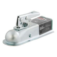 Load image into Gallery viewer, CURT 25128 1-7/8" Straight-Tongue Coupler with Posi-Lock (2" Channel, 2,000 lbs, Zinc)