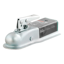 Load image into Gallery viewer, CURT 25135 2" Straight-Tongue Coupler with Posi-Lock (2-1/2" Channel, 3,500 lbs, Zinc)