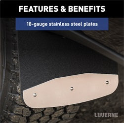 Luverne 251445 LUVERNE 251445 Rear 12-Inch x 23-Inch Textured Rubber Mud Guards; Select Chevrol for Select Chevrolet Silverado 1500, Chevrolet Silverado LTD