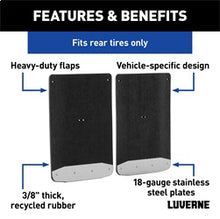 Load image into Gallery viewer, Luverne 251452 LUVERNE 251452 Rear Dually 20-Inch x 23-Inch Textured Rubber Mud Guards; Select for Select Chevrolet Silverado HD, Chevrolet Silverado HD, GMC Sierra HD, GMC Sierra HD