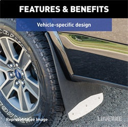 Luverne 251452 LUVERNE 251452 Rear Dually 20-Inch x 23-Inch Textured Rubber Mud Guards; Select for Select Chevrolet Silverado HD, Chevrolet Silverado HD, GMC Sierra HD, GMC Sierra HD