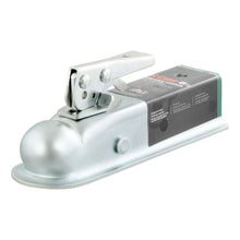 Load image into Gallery viewer, CURT 25153 2" Straight-Tongue Coupler with Posi-Lock (2" Channel, 3,500 lbs, Zinc)