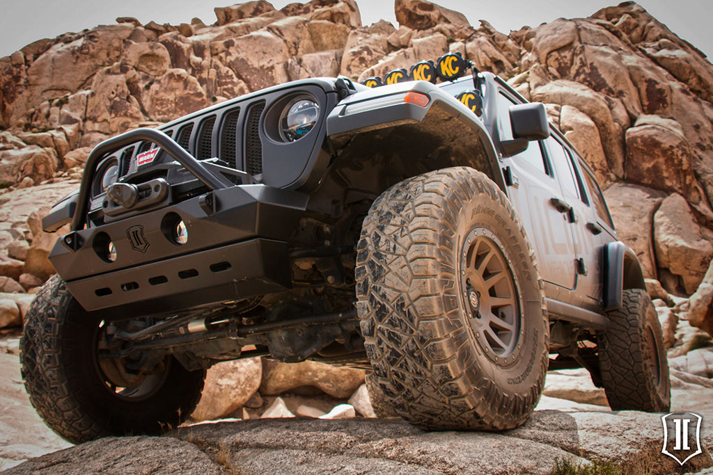 ICON Impact Series Offroad Armor 25159 18-UP JEEP JL / 20-UP JT PRO SERIES FRONT BUMPER SKID for Select Jeep Gladiator, Jeep Wrangler