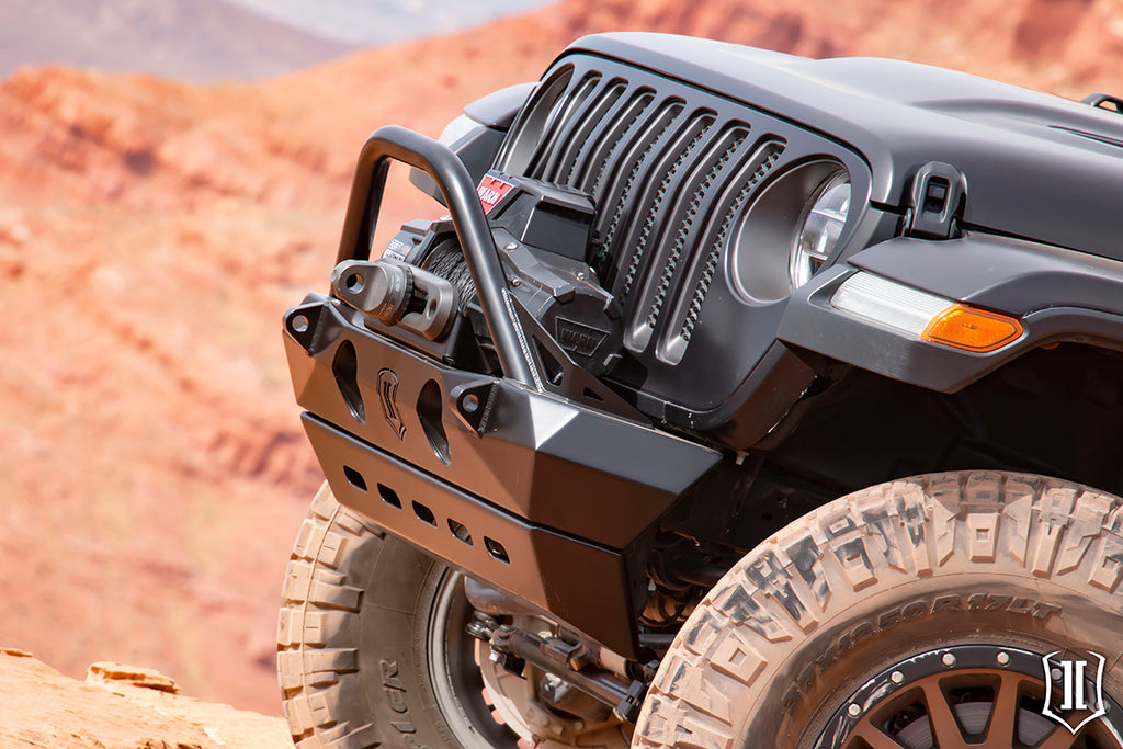ICON Impact Series Offroad Armor 25164 18-UP JEEP JL / 20-UP JT PRO SERIES FRONT BUMPER W/ BAR & TABS for Select Jeep Gladiator, Jeep Wrangler