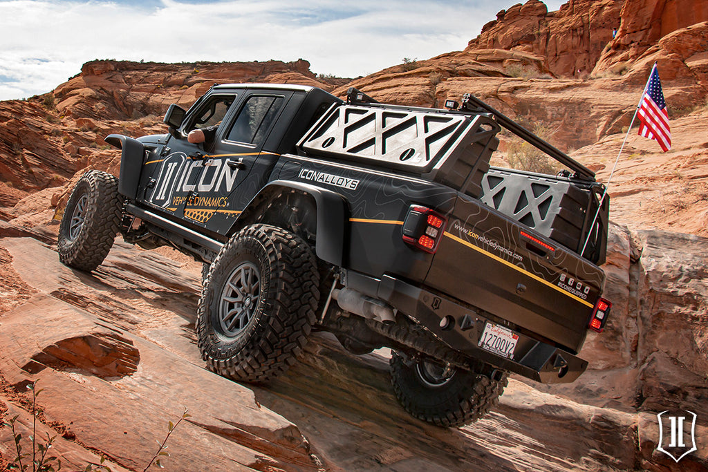 ICON Impact Series Offroad Armor 25166 20-UP JT PRO SERIES REAR BUMPER for Select Jeep Gladiator
