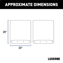 Luverne 251724 LUVERNE 251724 Rear Dually 20-Inch x 23-Inch Textured Rubber Mud Guards; Select for Select Ford F-350 Super Duty, Ford F-450 Super Duty
