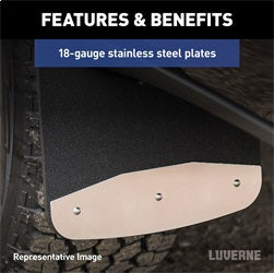 Luverne 251724 LUVERNE 251724 Rear Dually 20-Inch x 23-Inch Textured Rubber Mud Guards; Select for Select Ford F-350 Super Duty, Ford F-450 Super Duty