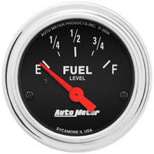 Load image into Gallery viewer, AutoMeter 2517 GAUGE, FUEL LEVEL, 2 1/16", 0OE TO 30OF, ELEC, TRADITIONAL CHROME
