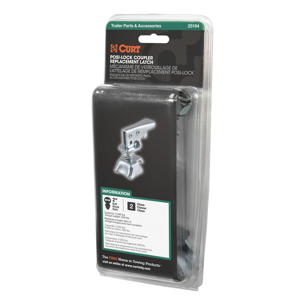 CURT 25194 Replacement 2" Posi-Lock Coupler Latch for Straight-Tongue Couplers