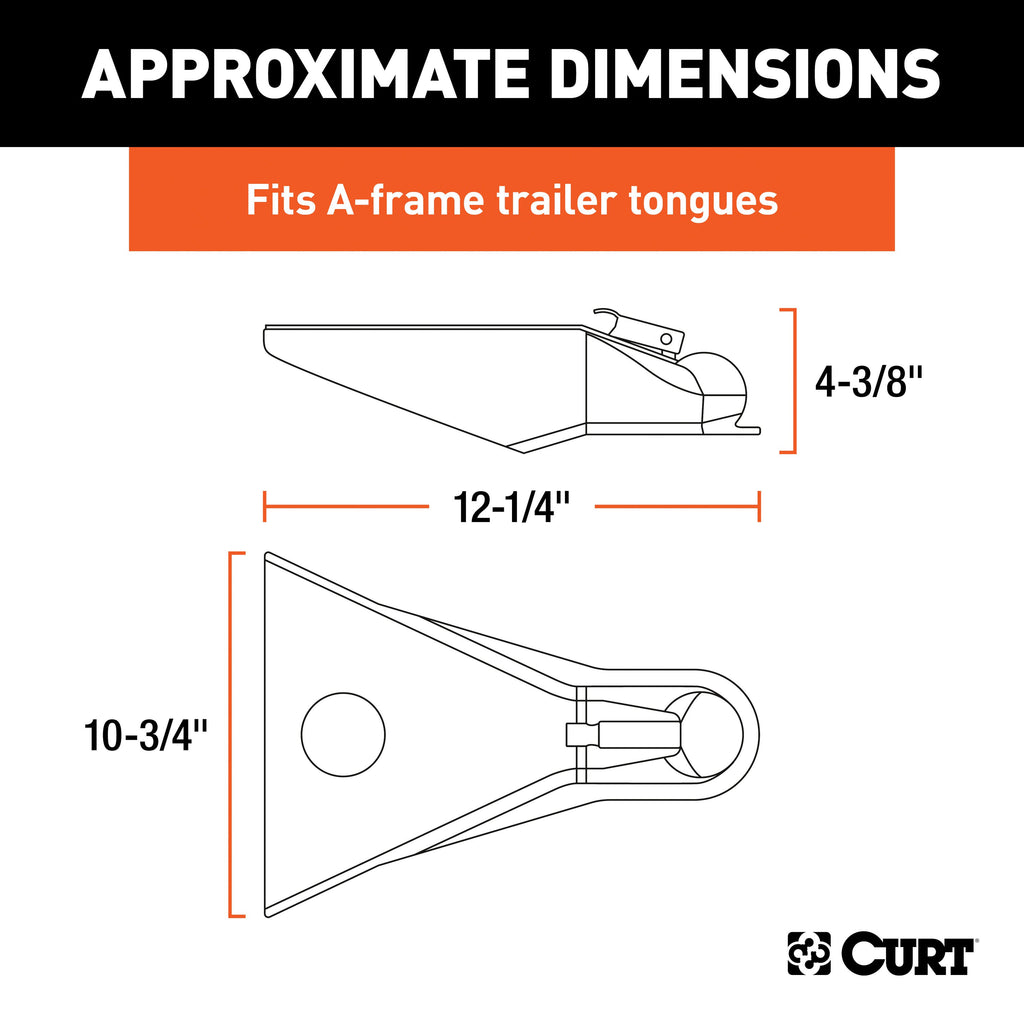 CURT 25200 2-5/16" A-Frame Coupler with Easy-Lock (10,000 lbs, Black)