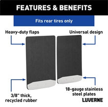 Load image into Gallery viewer, Luverne 252023 LUVERNE 252023 Universal Dually 20-Inch x 23-Inch Textured Rubber Mud Guards wit