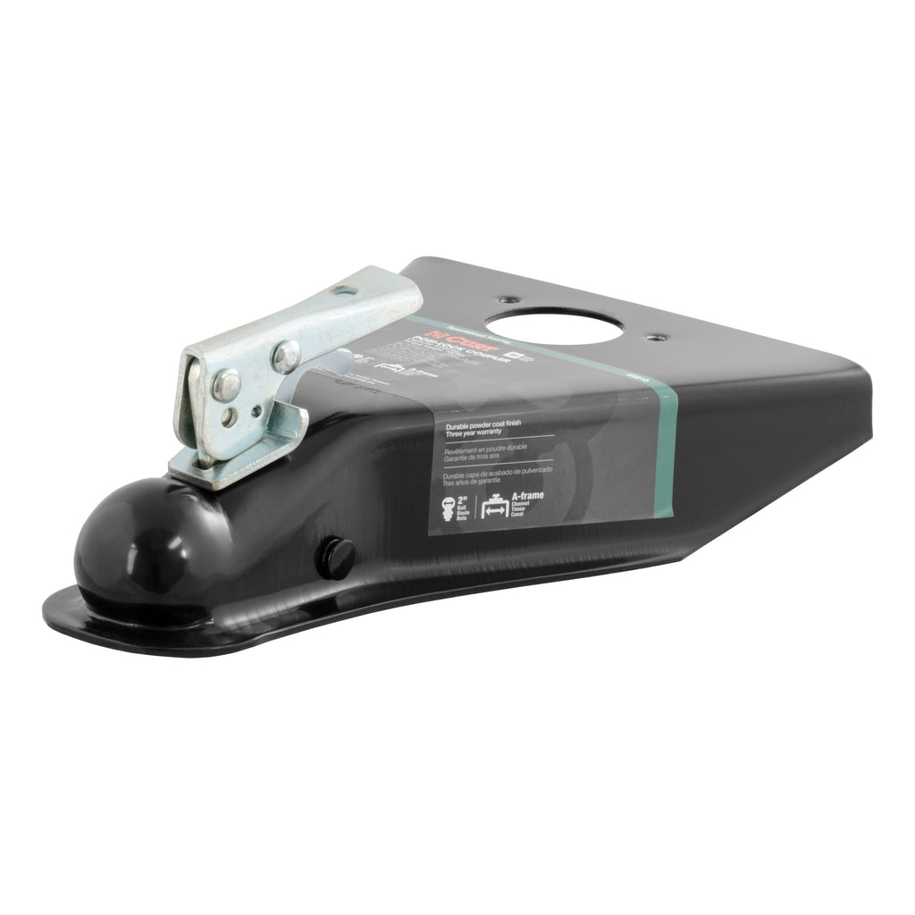 CURT 25210 2" A-Frame Coupler with Posi-Lock (5,000 lbs, Black)