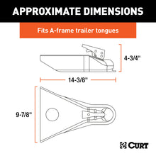 Load image into Gallery viewer, CURT 25210 2" A-Frame Coupler with Posi-Lock (5,000 lbs, Black)