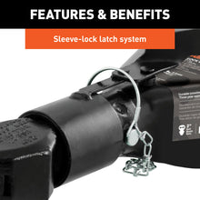 Load image into Gallery viewer, CURT 25217 2" A-Frame Coupler with Sleeve-Lock (7,000 lbs, Black)