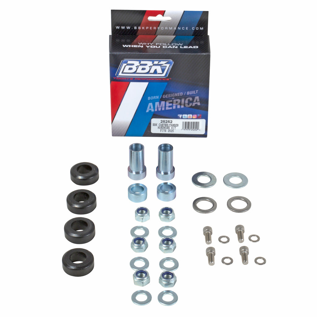 BBK Performance Parts 25252 1979-1993 MUSTANG BBK CASTER CAMBER PLATE HARDWARE KIT FOR 2525 for Select Ford Mustang