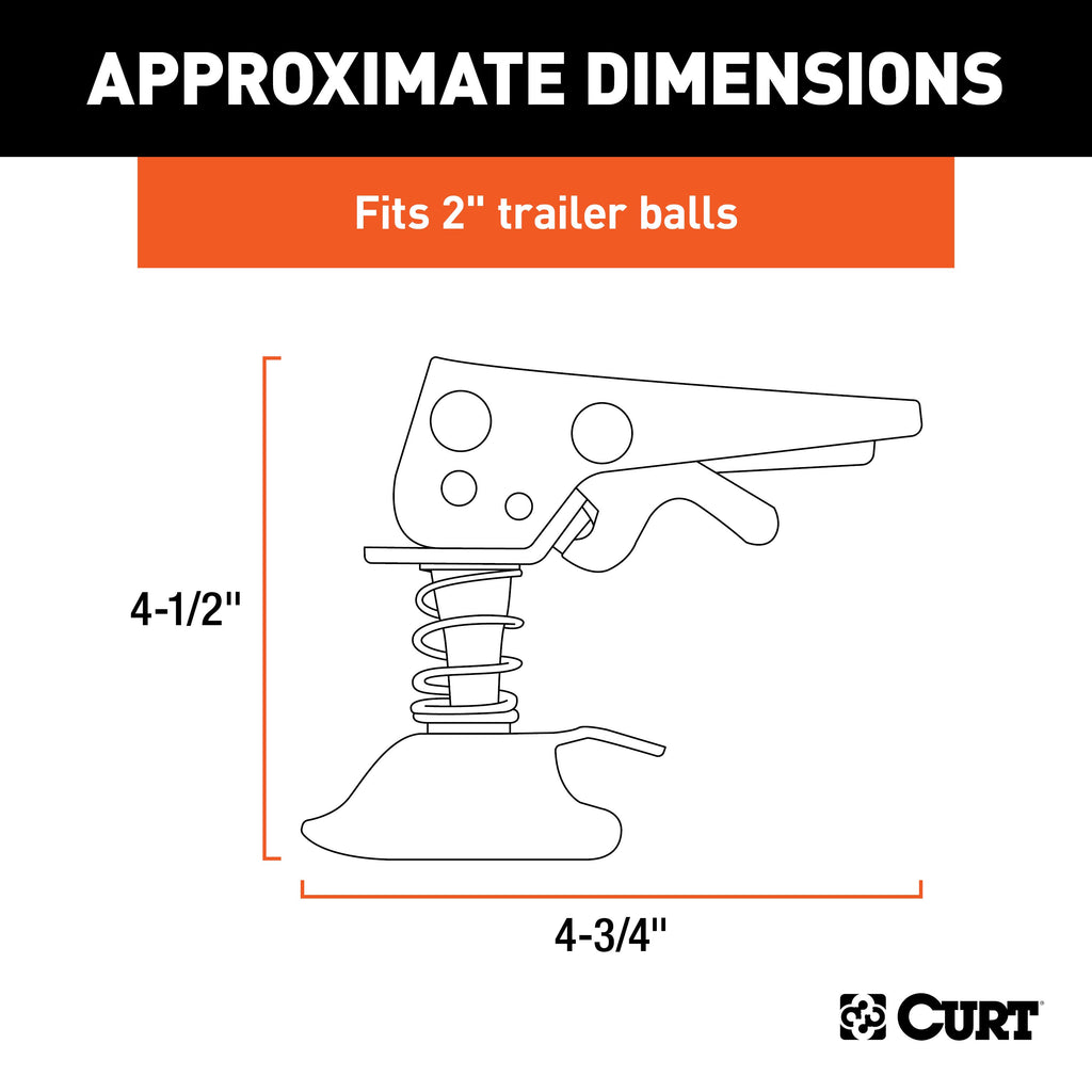 CURT 25294 Replacement 2" Posi-Lock Coupler Latch for A-Frame Couplers