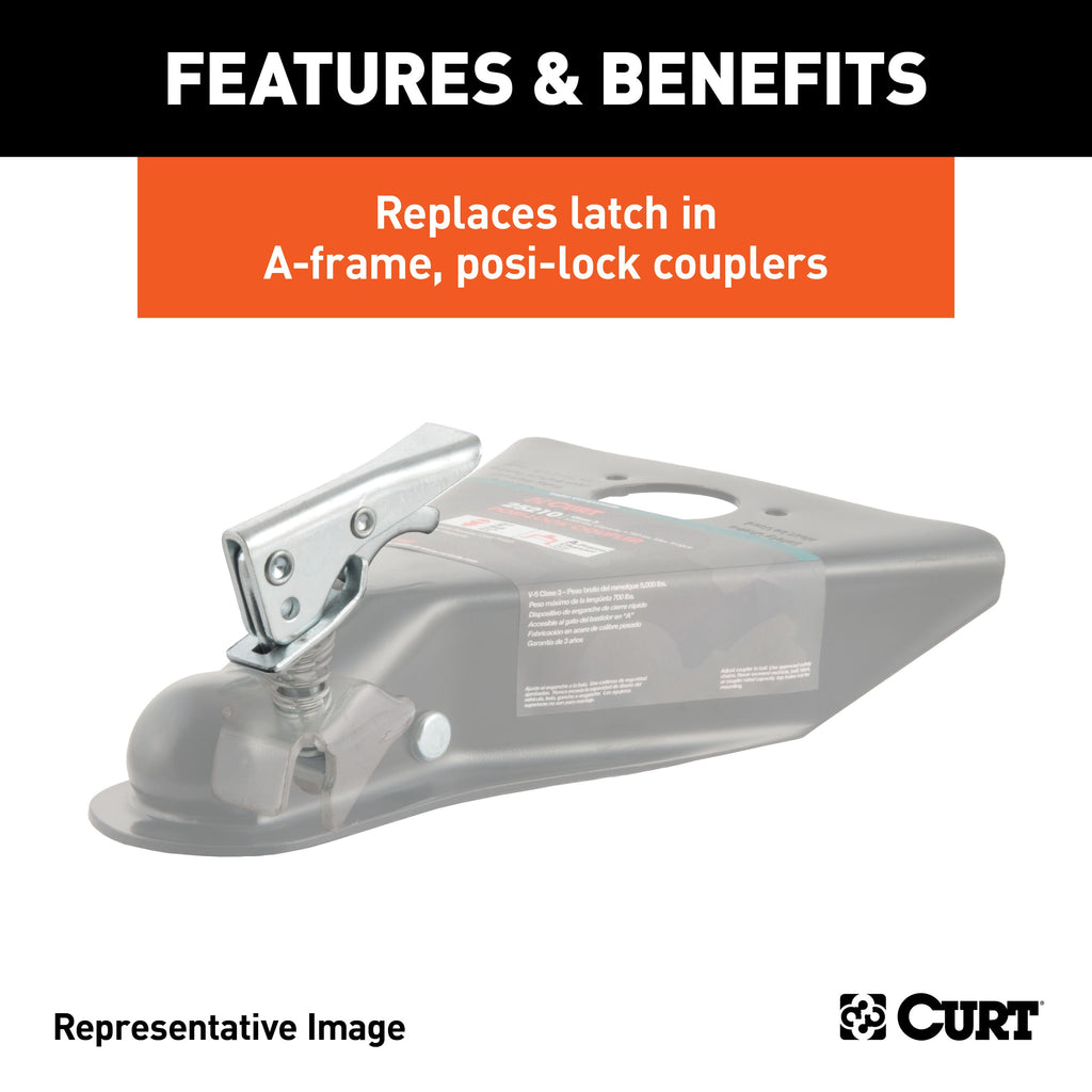 CURT 25294 Replacement 2" Posi-Lock Coupler Latch for A-Frame Couplers