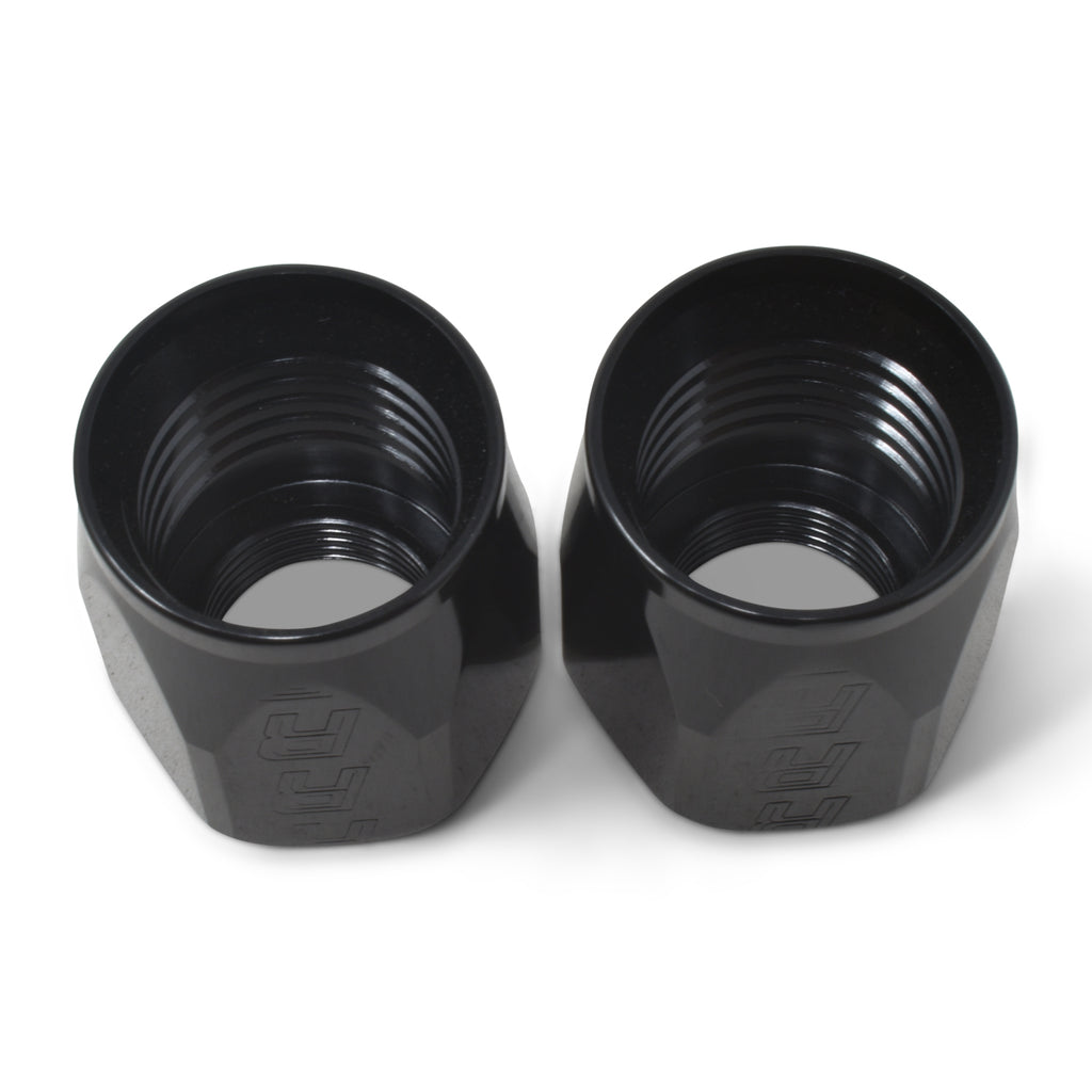 Performance-2-Piece--10-An-Full-Flow-Swivel-Hose-End-Sockets-(Qty-2)---Polished-And-Black